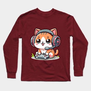 Cat Gaming Long Sleeve T-Shirt